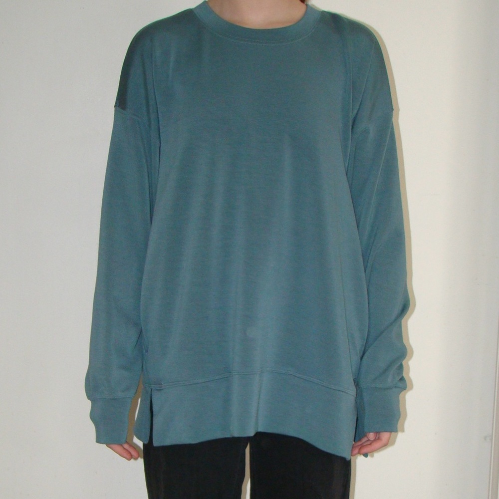 teal pullover